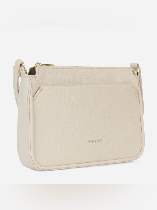 Matt & Nat Handbags - Matt & Nat Light Cream Pebble Crossbody Shoulder Bag